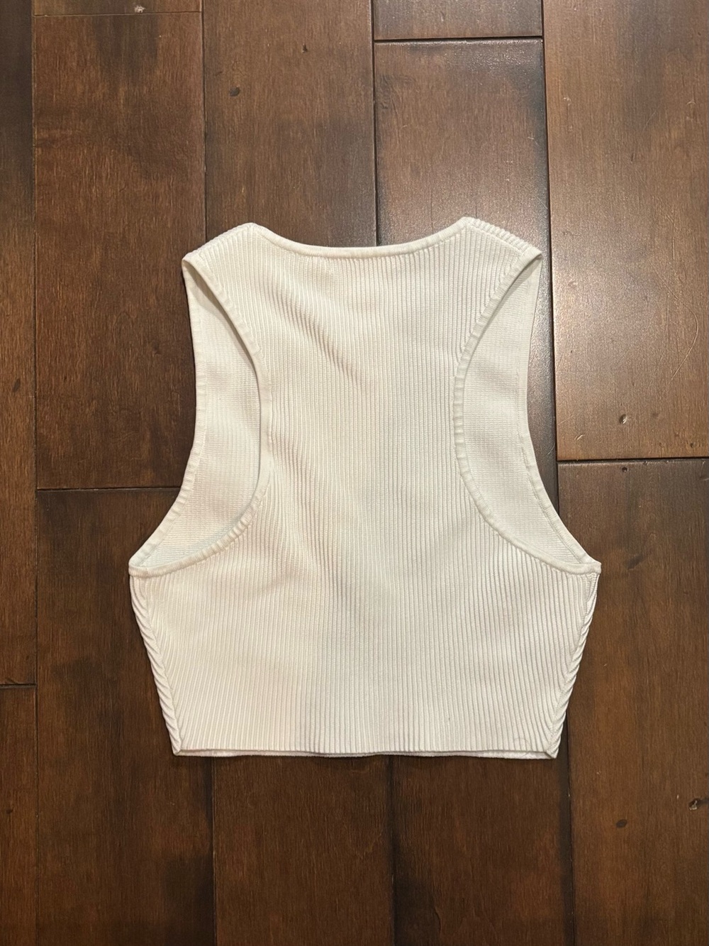 Babaton Cream Ribbed Crop Tank - Picture 2 of 3